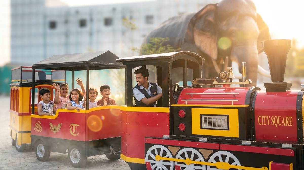 Trackless train